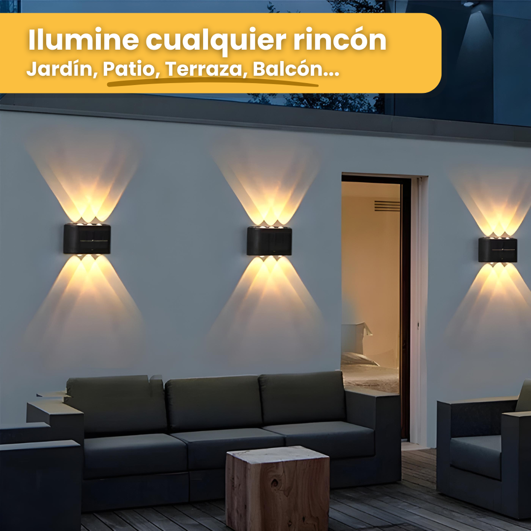EcoLight® Aplique Solar 230º — Iluminación Total Automática