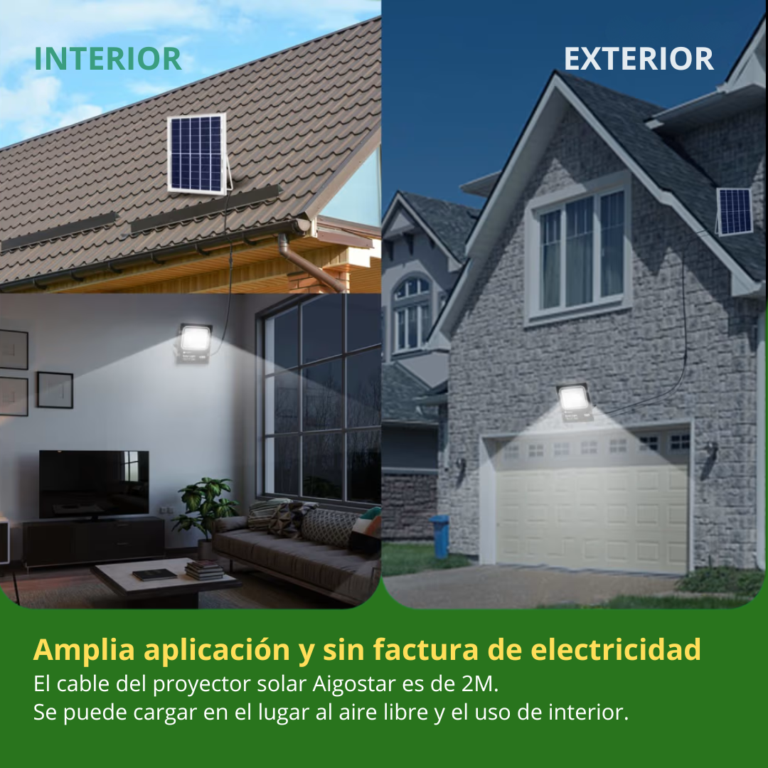 Foco Led con Panel Solar