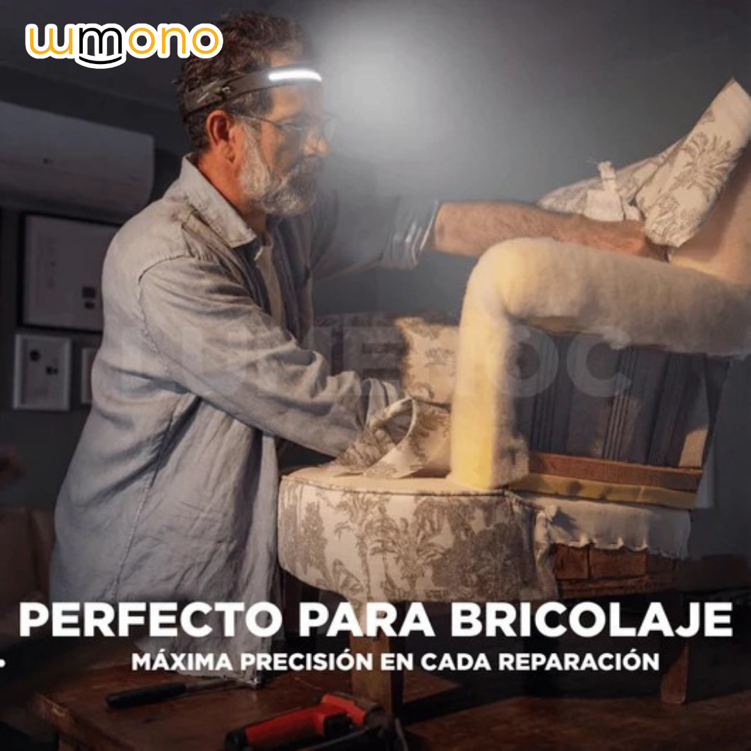 EcoGear® Linterna Frontal 230° — Visión Total, Manos Libres