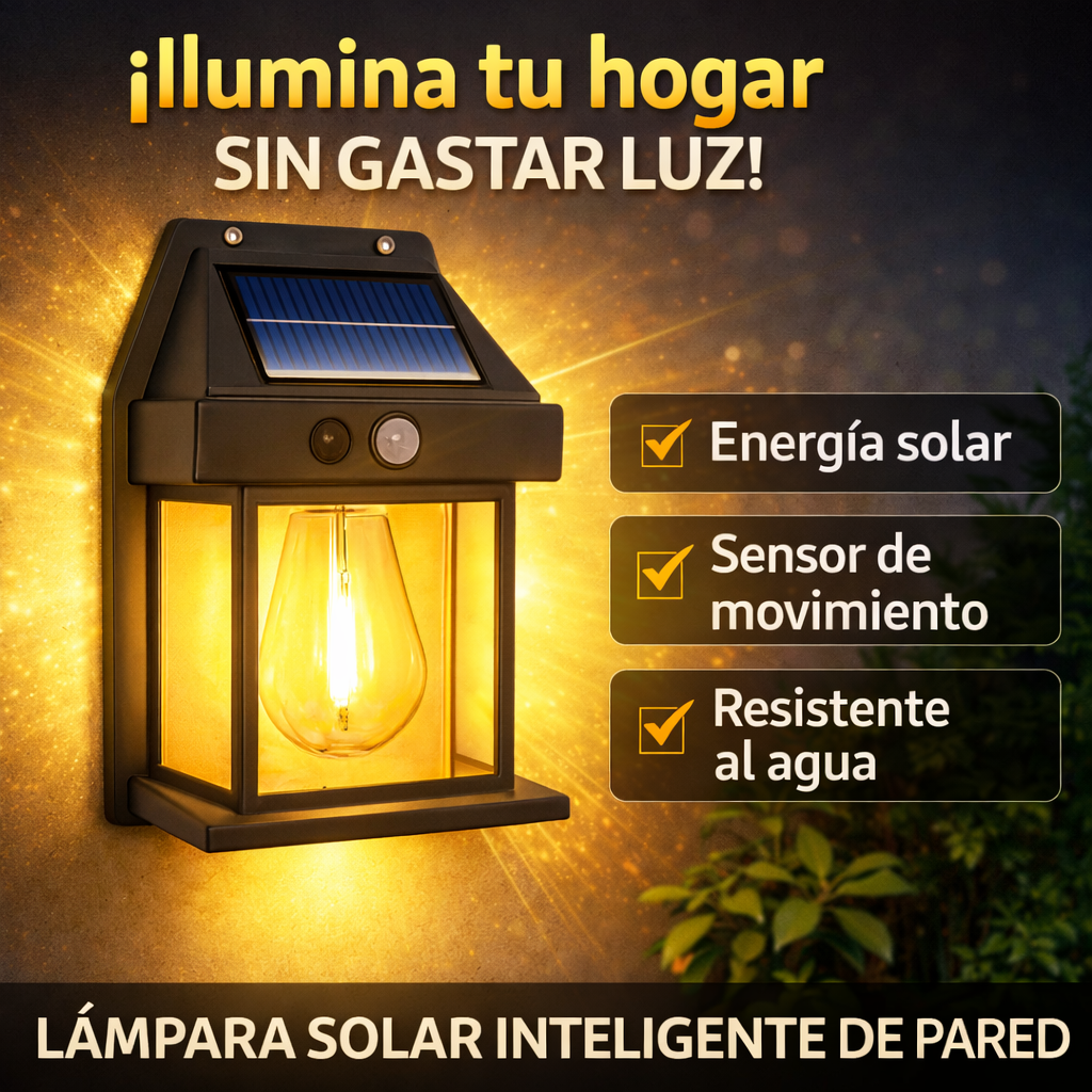 EcoLight® Aplique Solar Decorativo 230º — Iluminación Total Automática