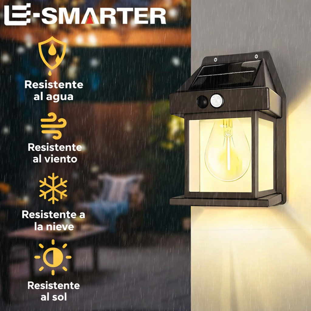 EcoLight® Aplique Solar Decorativo 230º — Iluminación Total Automática