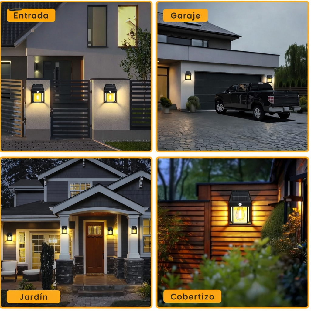 EcoLight® Aplique Solar Decorativo 230º — Iluminación Total Automática