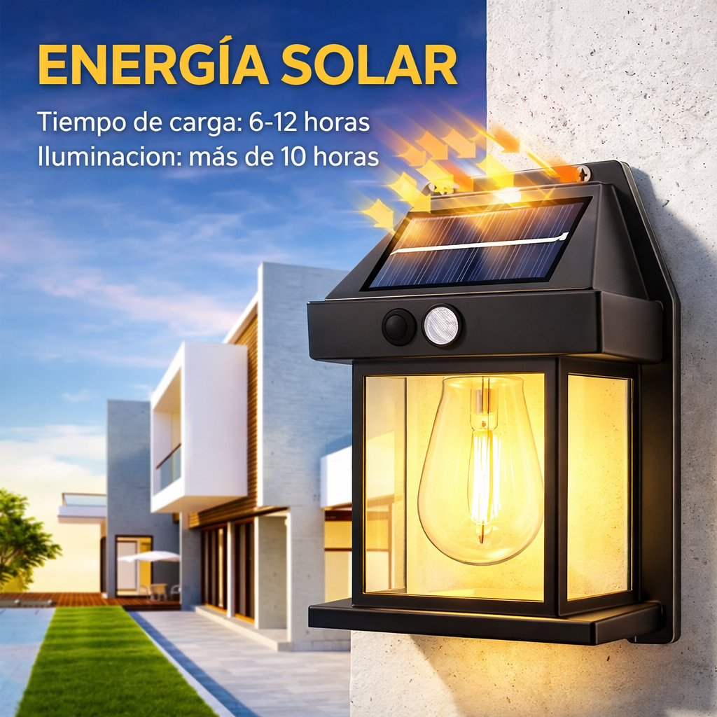 EcoLight® Aplique Solar Decorativo 230º — Iluminación Total Automática