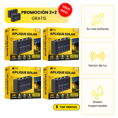 EcoLight® Aplique Solar 230º — Iluminación Total Automática