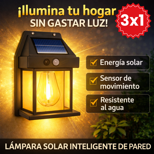 EcoLight® Aplique Solar Decorativo 230º — Iluminación Total Automática