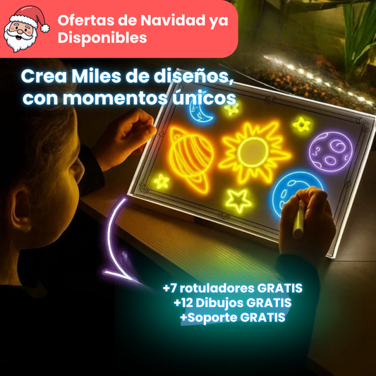 Pizarra Mágica Grande con Led - Wmono™ (Tendencia en Navidad 2025)