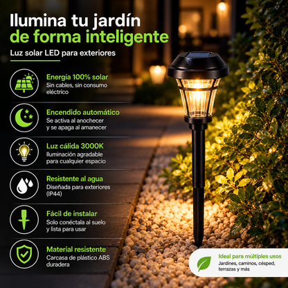 EcoGarden® Pack 6 Faroles Solaresº — Iluminación Decorativa